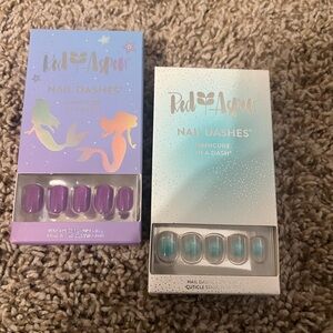 Red Aspen Press-On Nails Set - Purple and Blue
